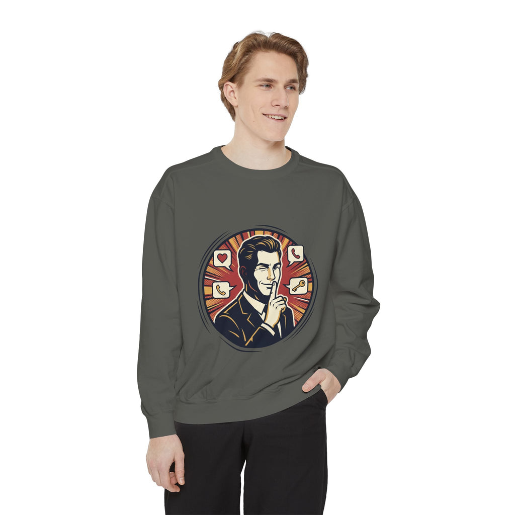 Retro Silence Graphic Sweatshirt