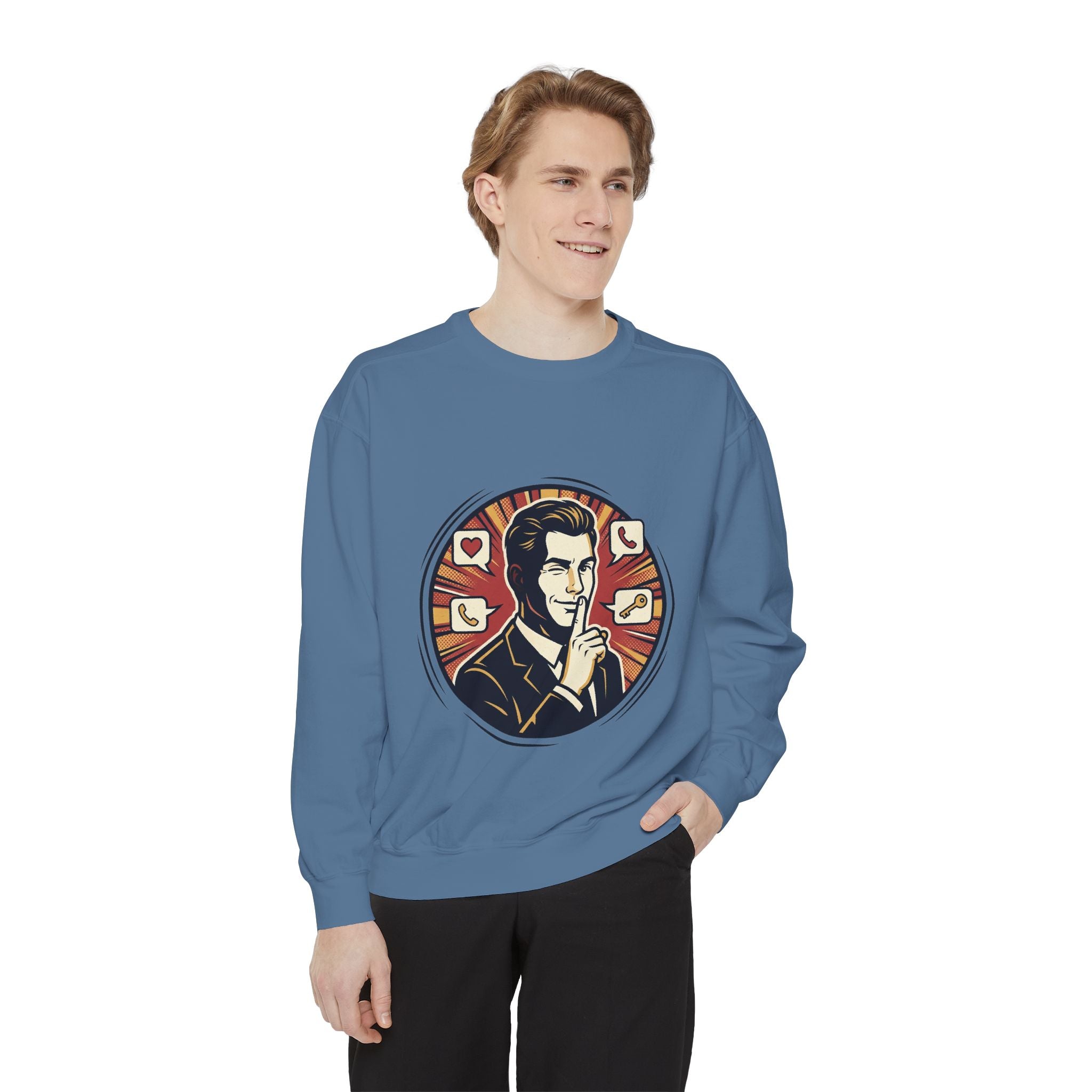 Retro Silence Graphic Sweatshirt