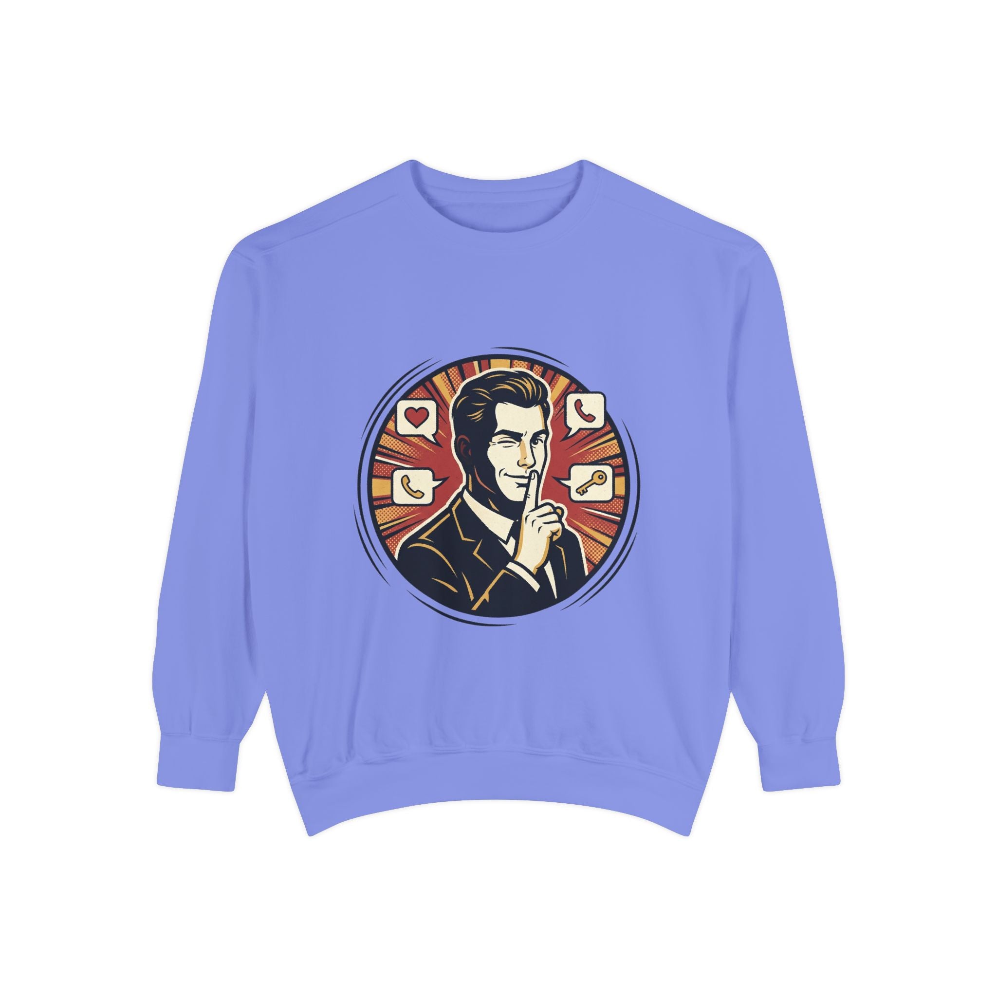 Retro Silence Graphic Sweatshirt