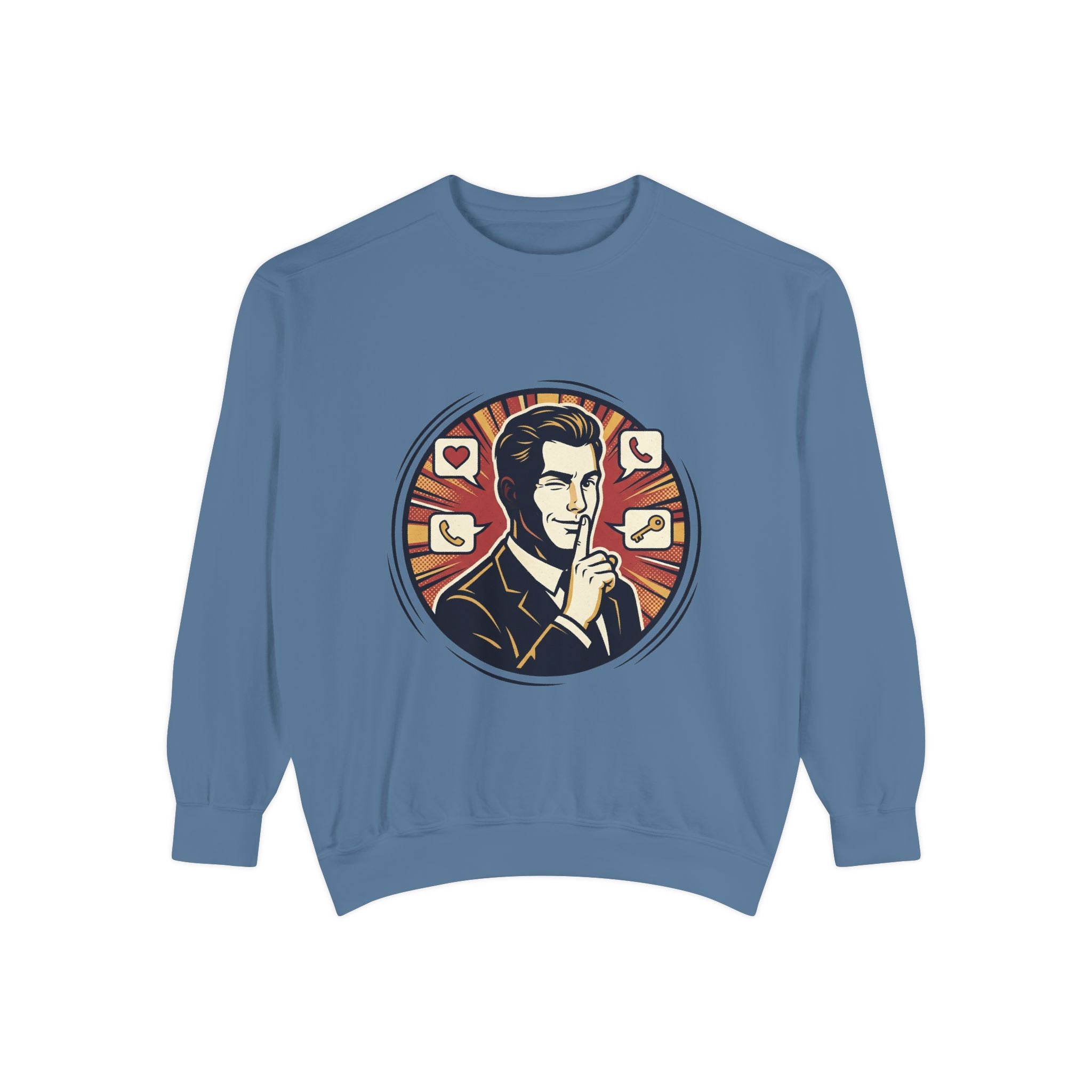 Retro Silence Graphic Sweatshirt