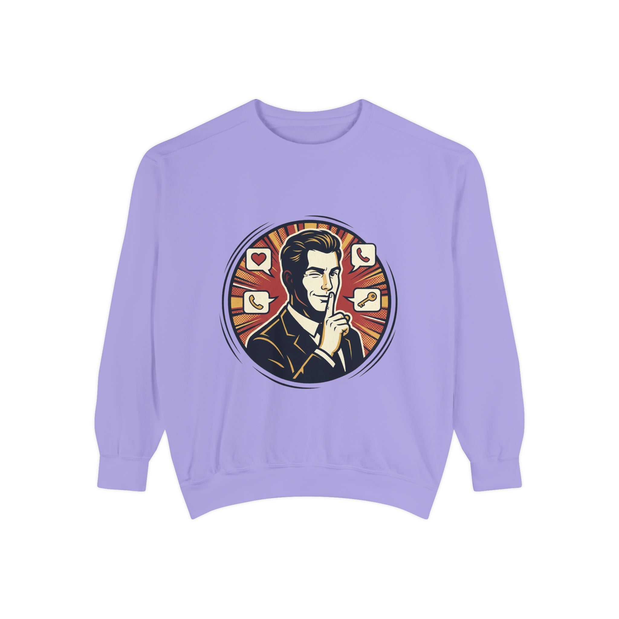 Retro Silence Graphic Sweatshirt