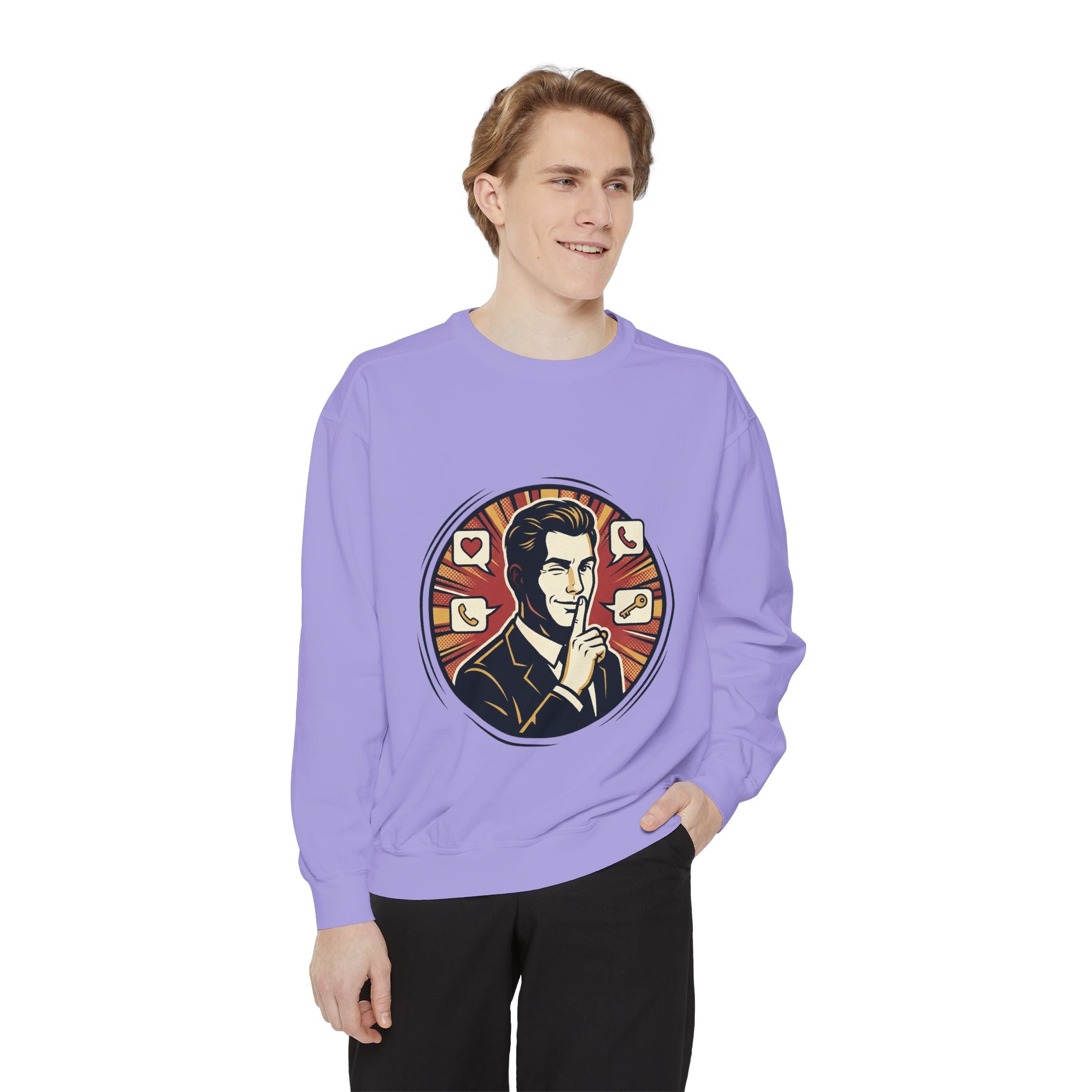 Retro Silence Graphic Sweatshirt
