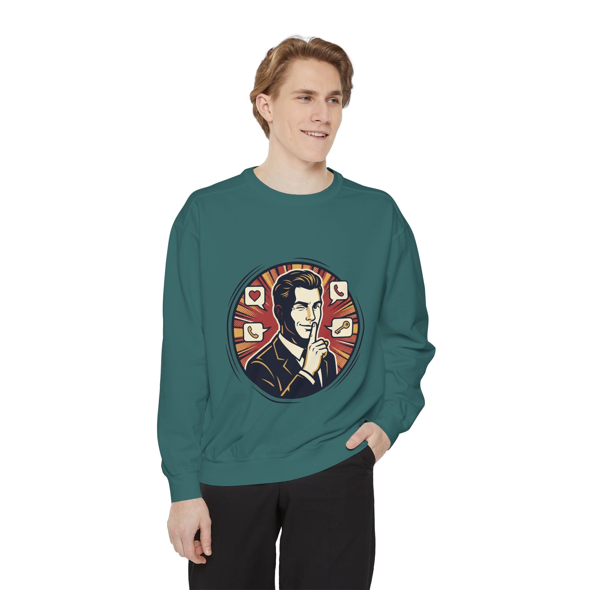 Retro Silence Graphic Sweatshirt