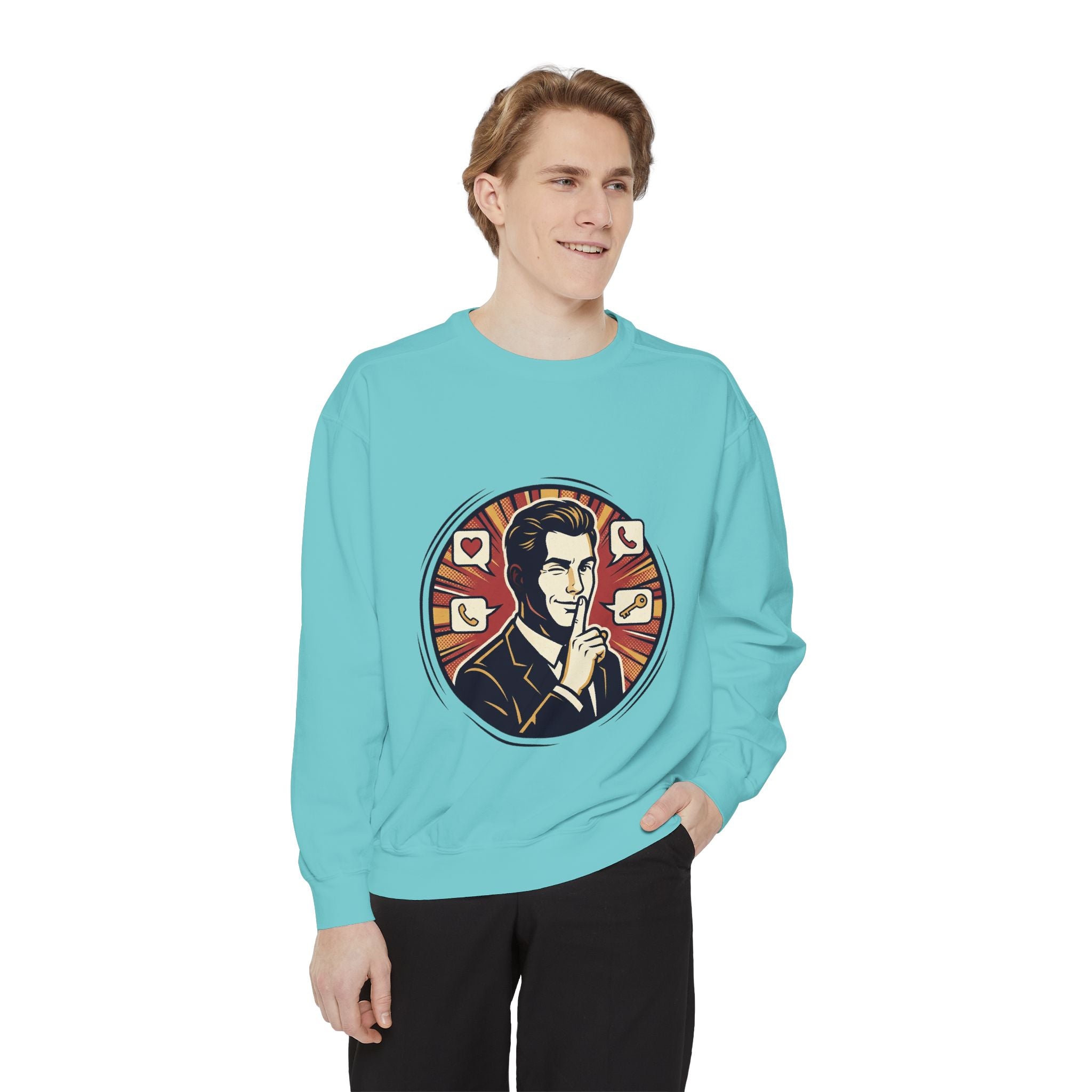Retro Silence Graphic Sweatshirt