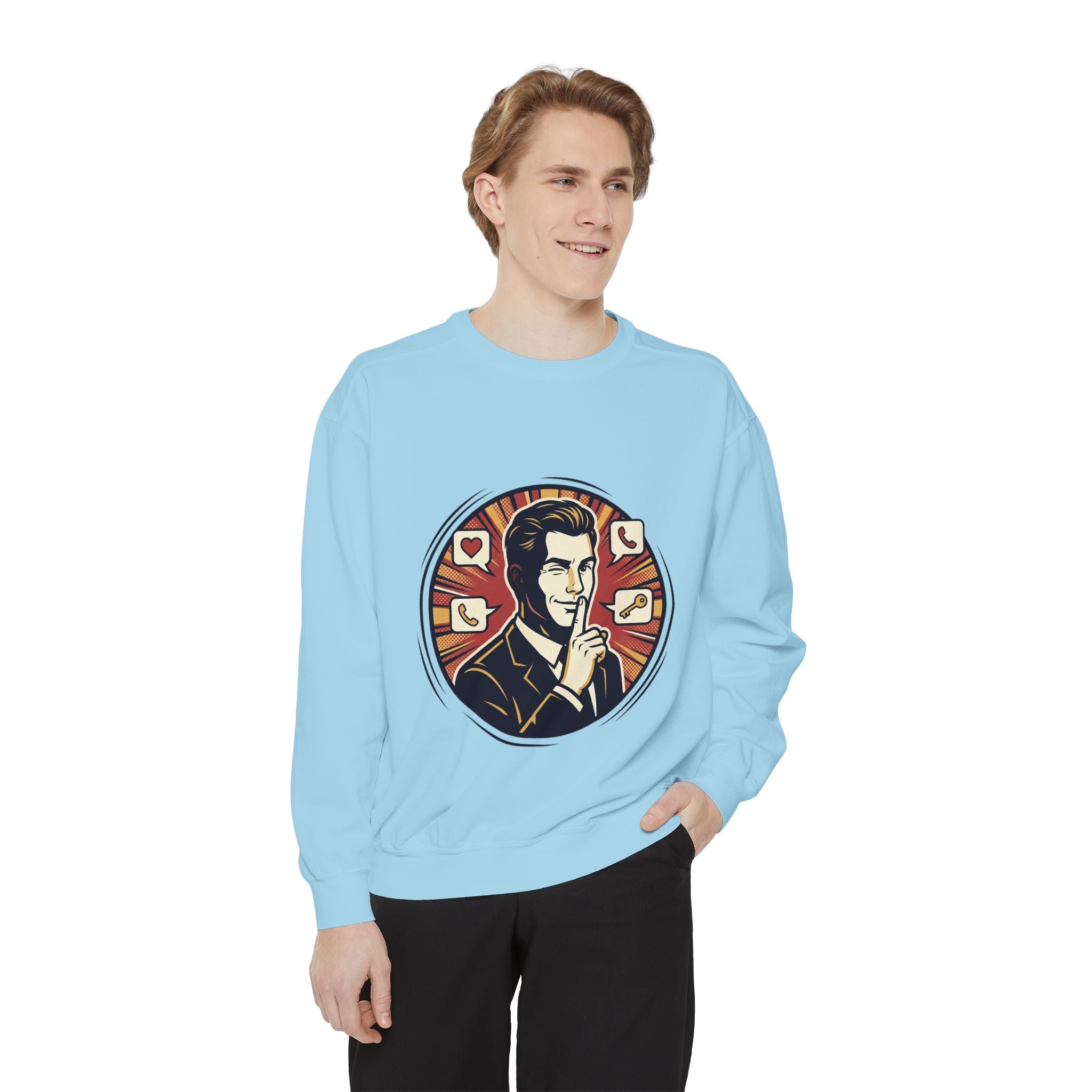 Retro Silence Graphic Sweatshirt