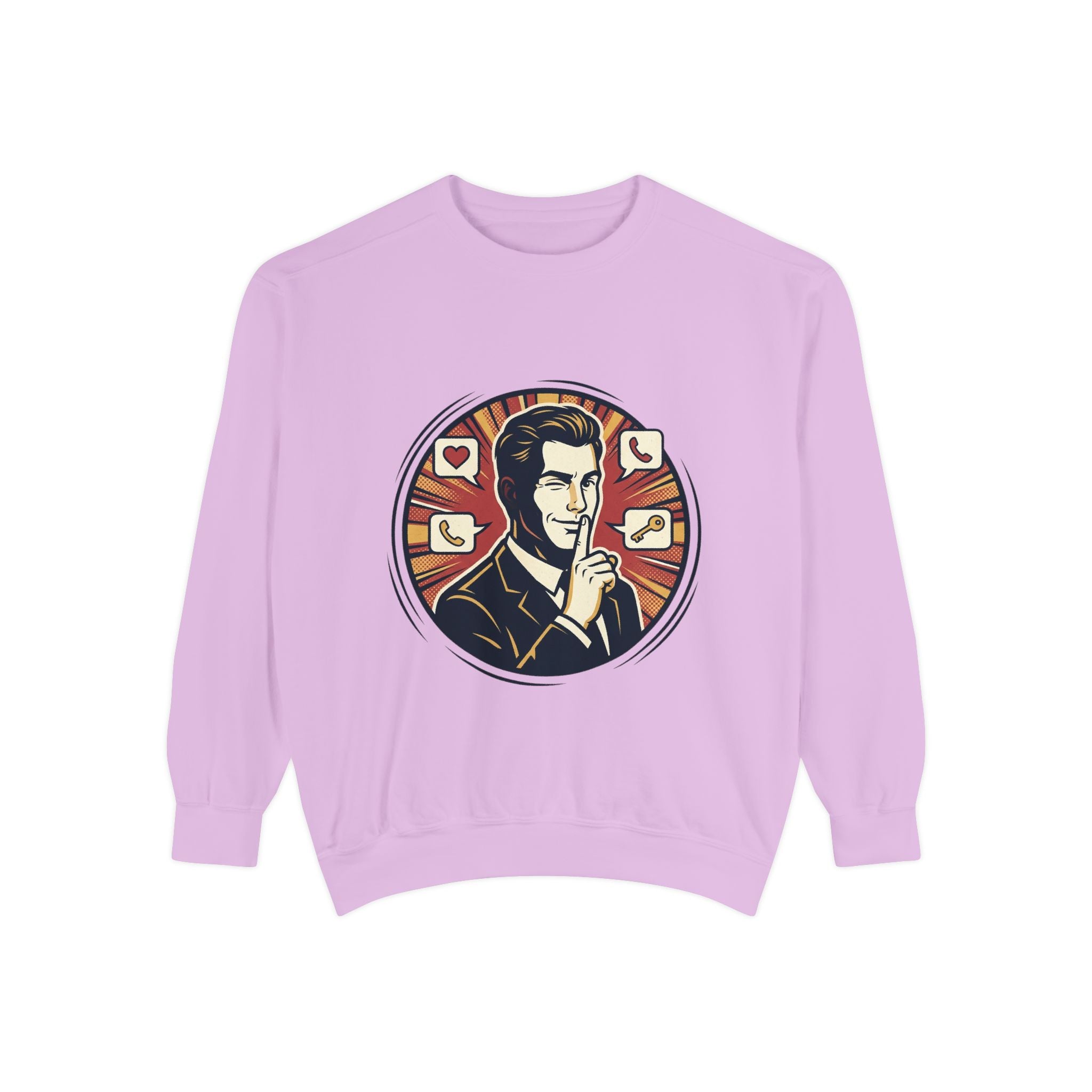 Retro Silence Graphic Sweatshirt
