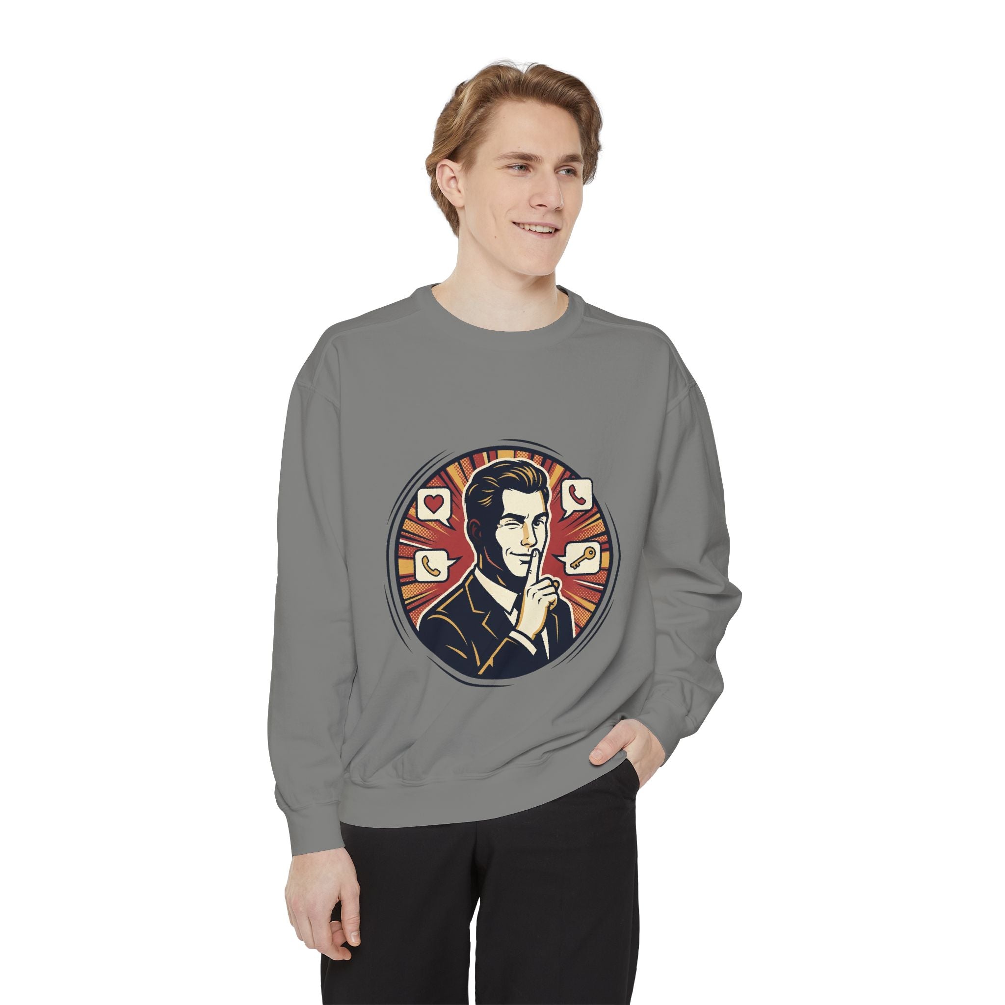 Retro Silence Graphic Sweatshirt