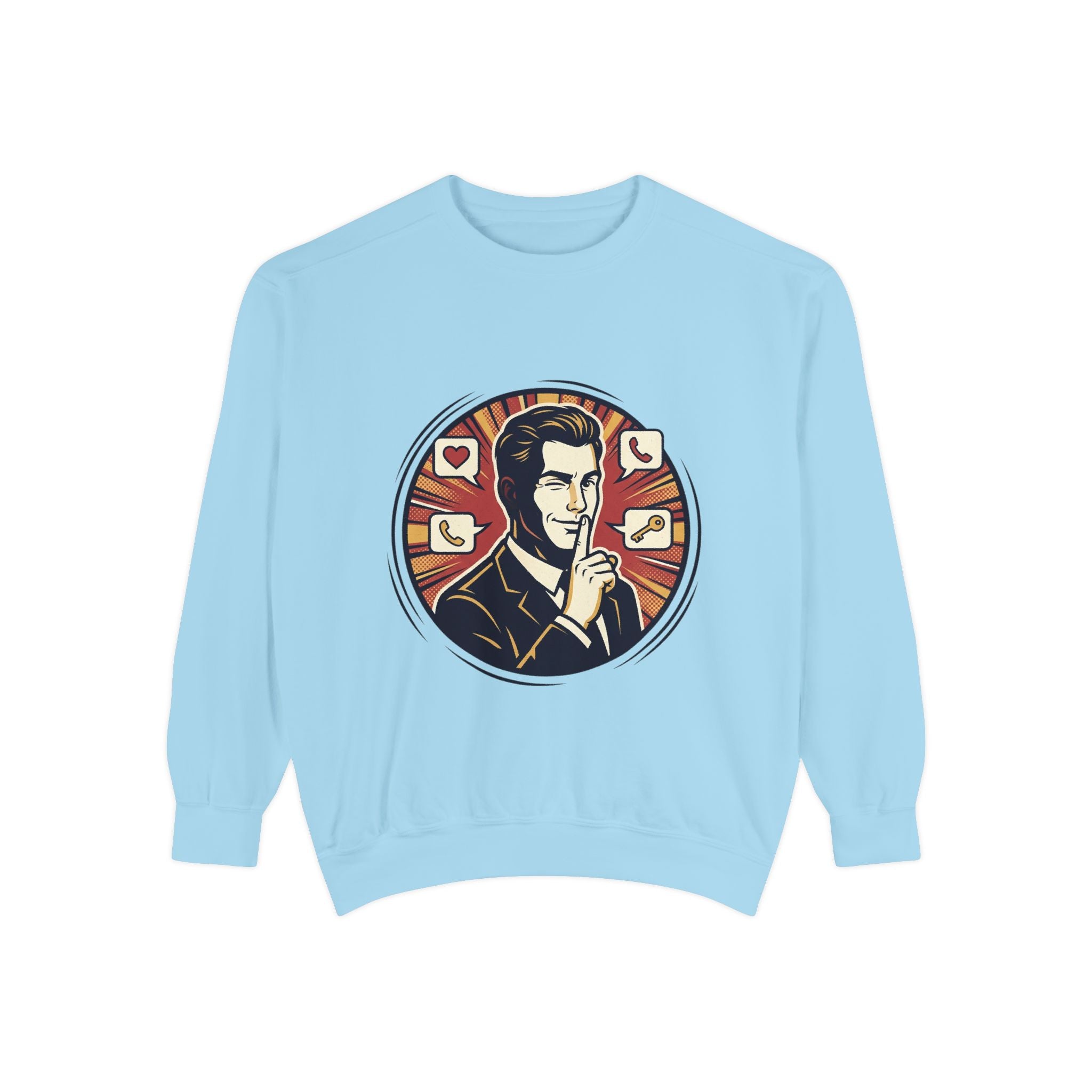 Retro Silence Graphic Sweatshirt