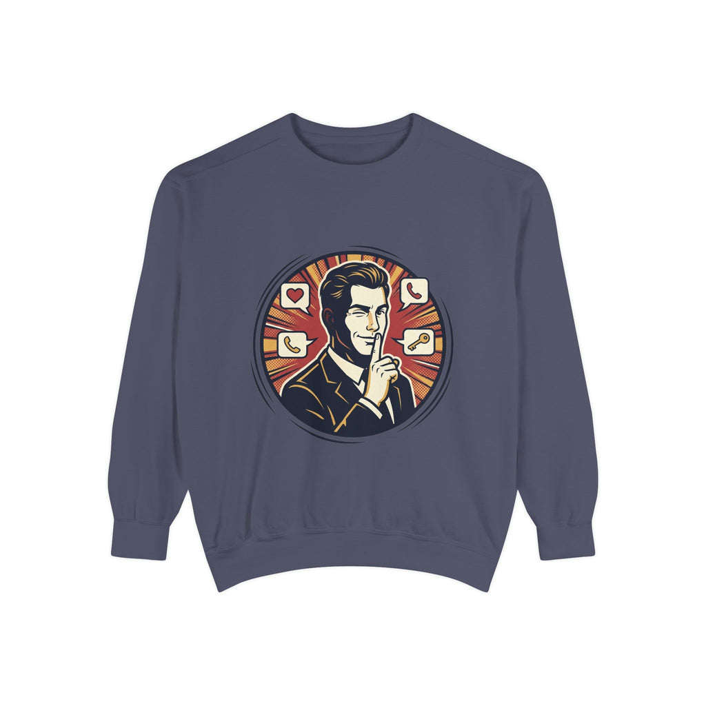 Retro Silence Graphic Sweatshirt