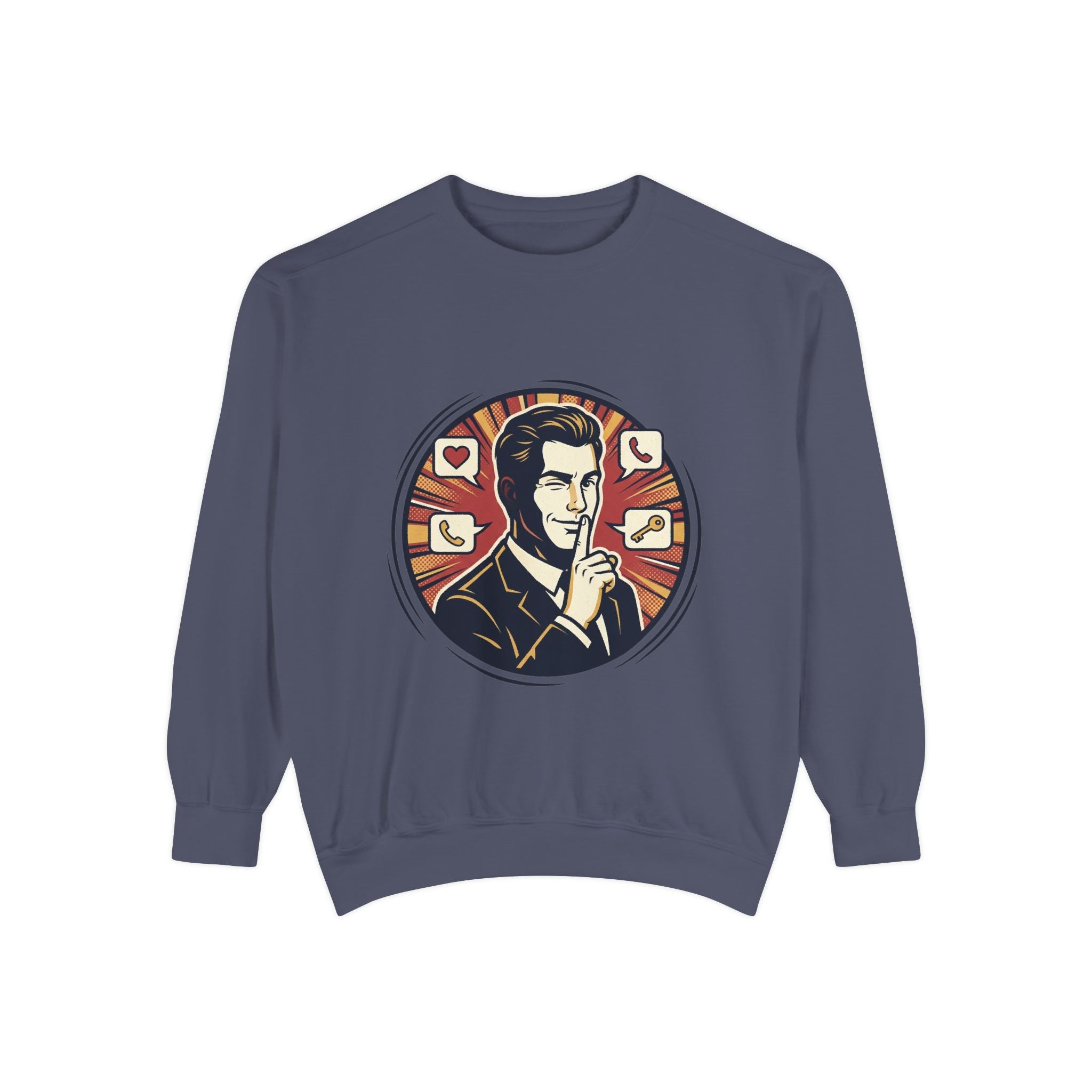 Retro Silence Graphic Sweatshirt