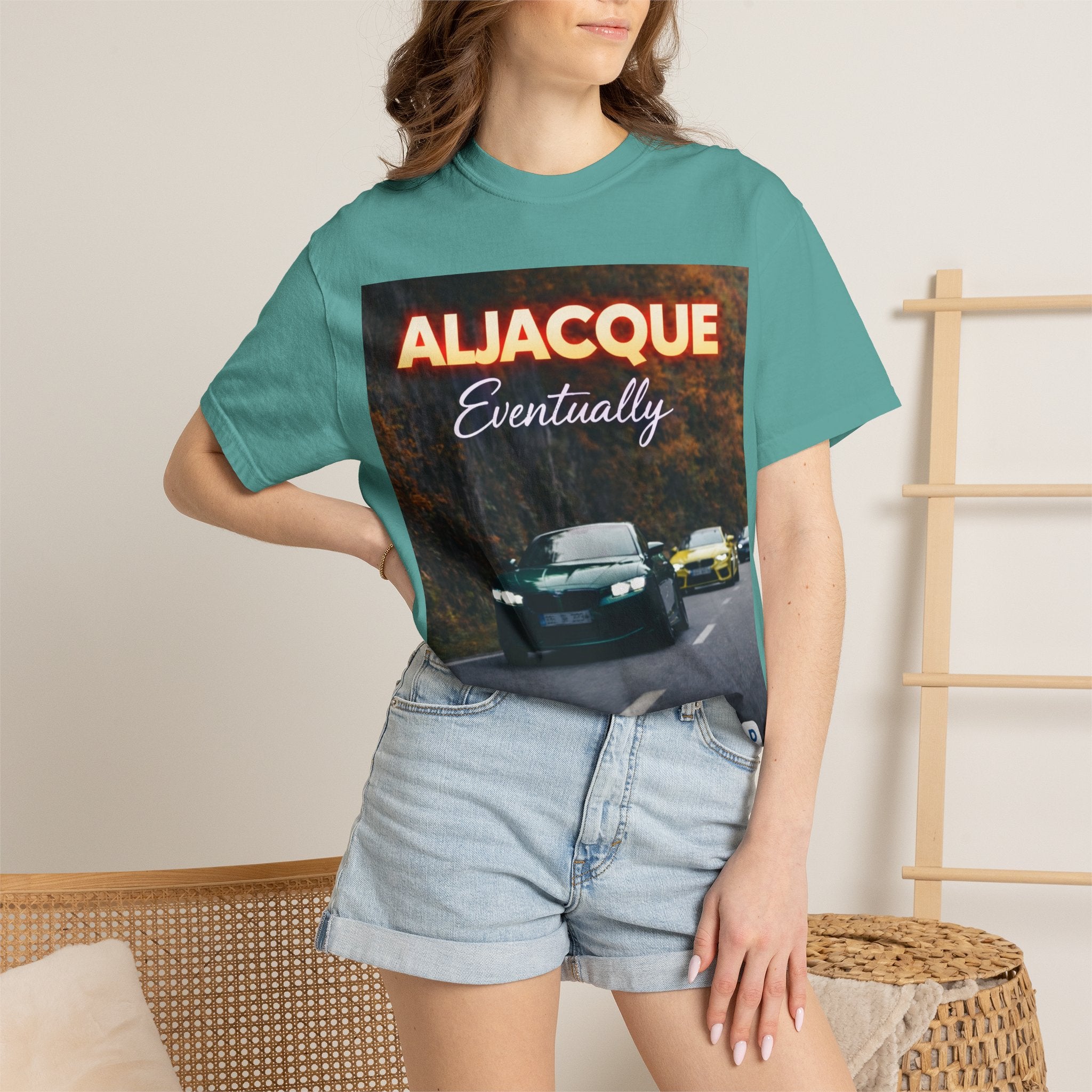 ALJACQUE 'Eventually' Car Graphic T-Shirt — Retro Racing Music Tee