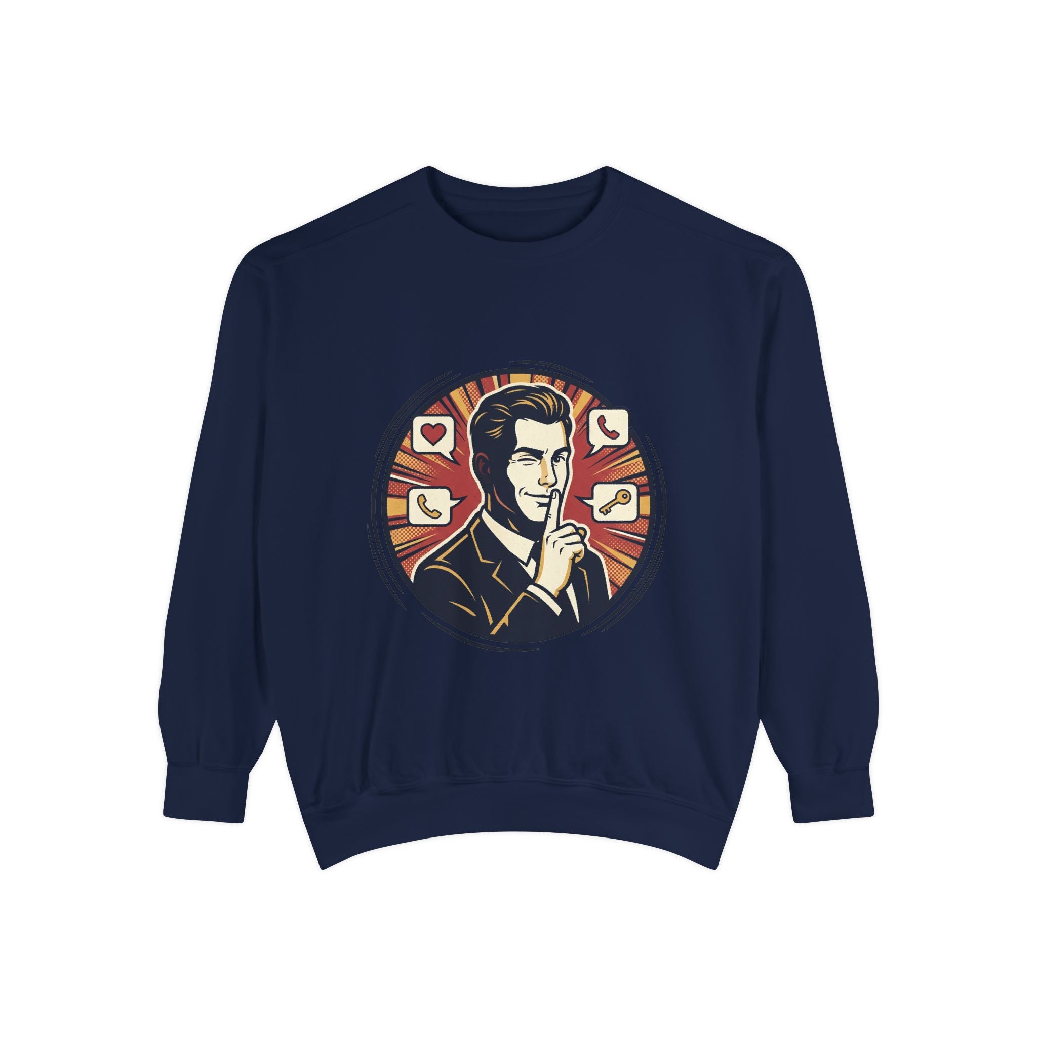 Retro Silence Graphic Sweatshirt