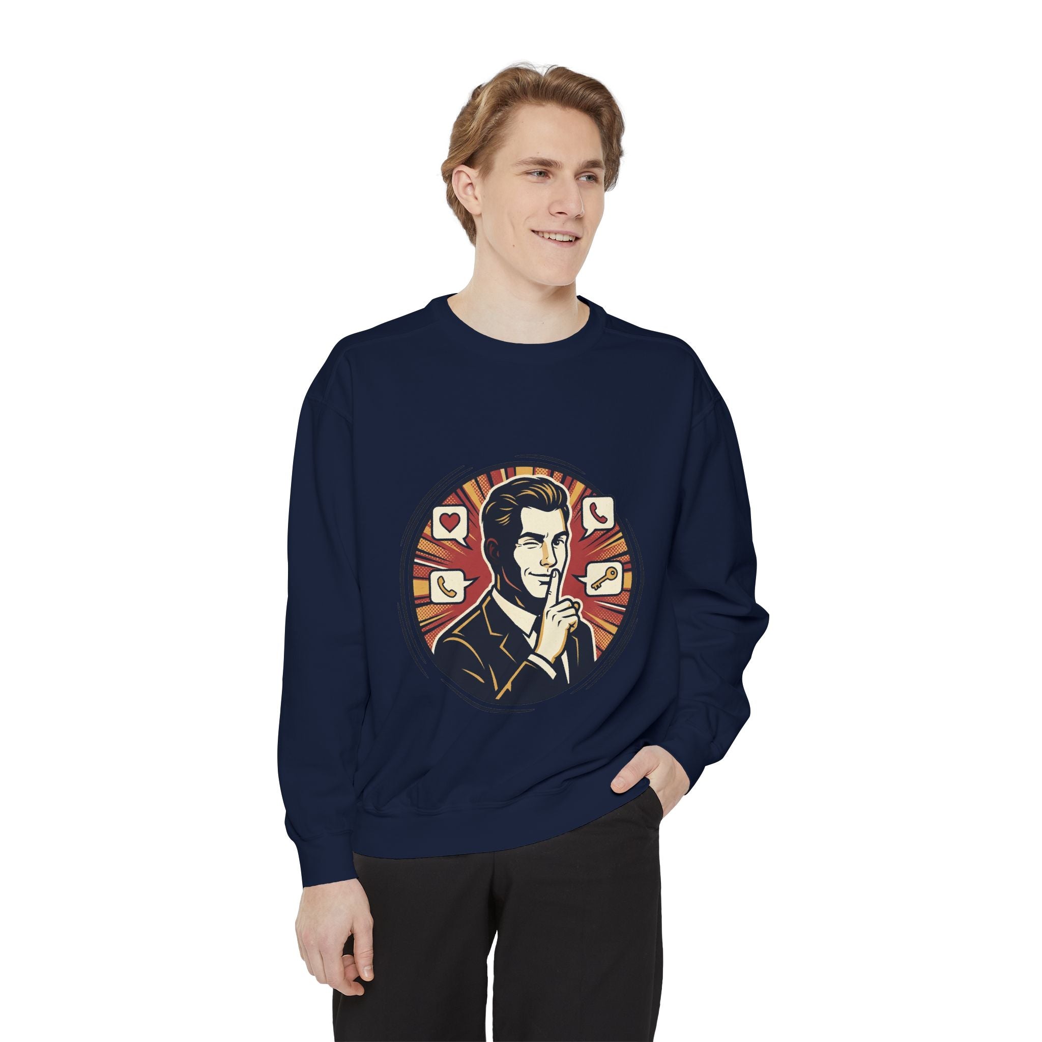 Retro Silence Graphic Sweatshirt