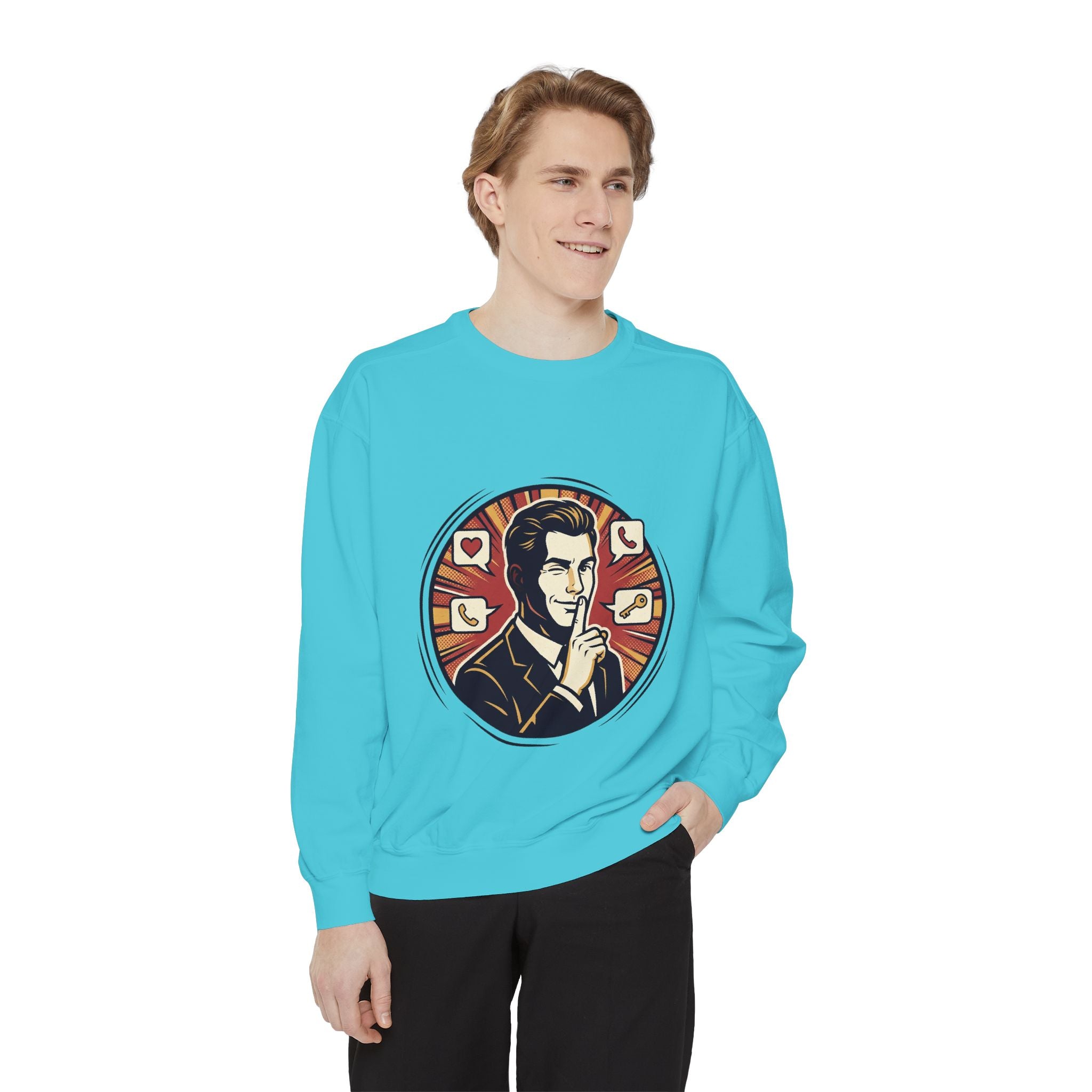 Retro Silence Graphic Sweatshirt