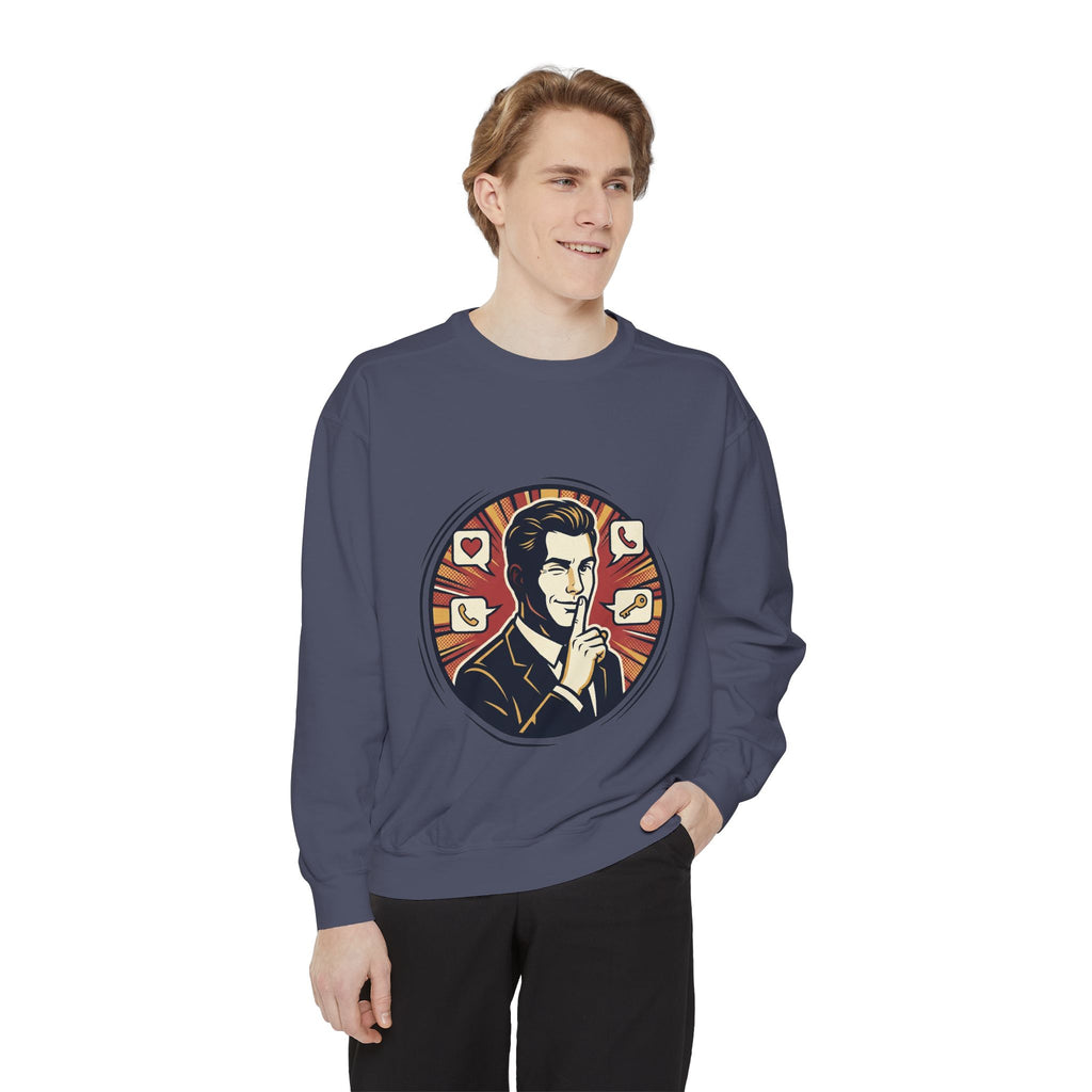 Retro Silence Graphic Sweatshirt
