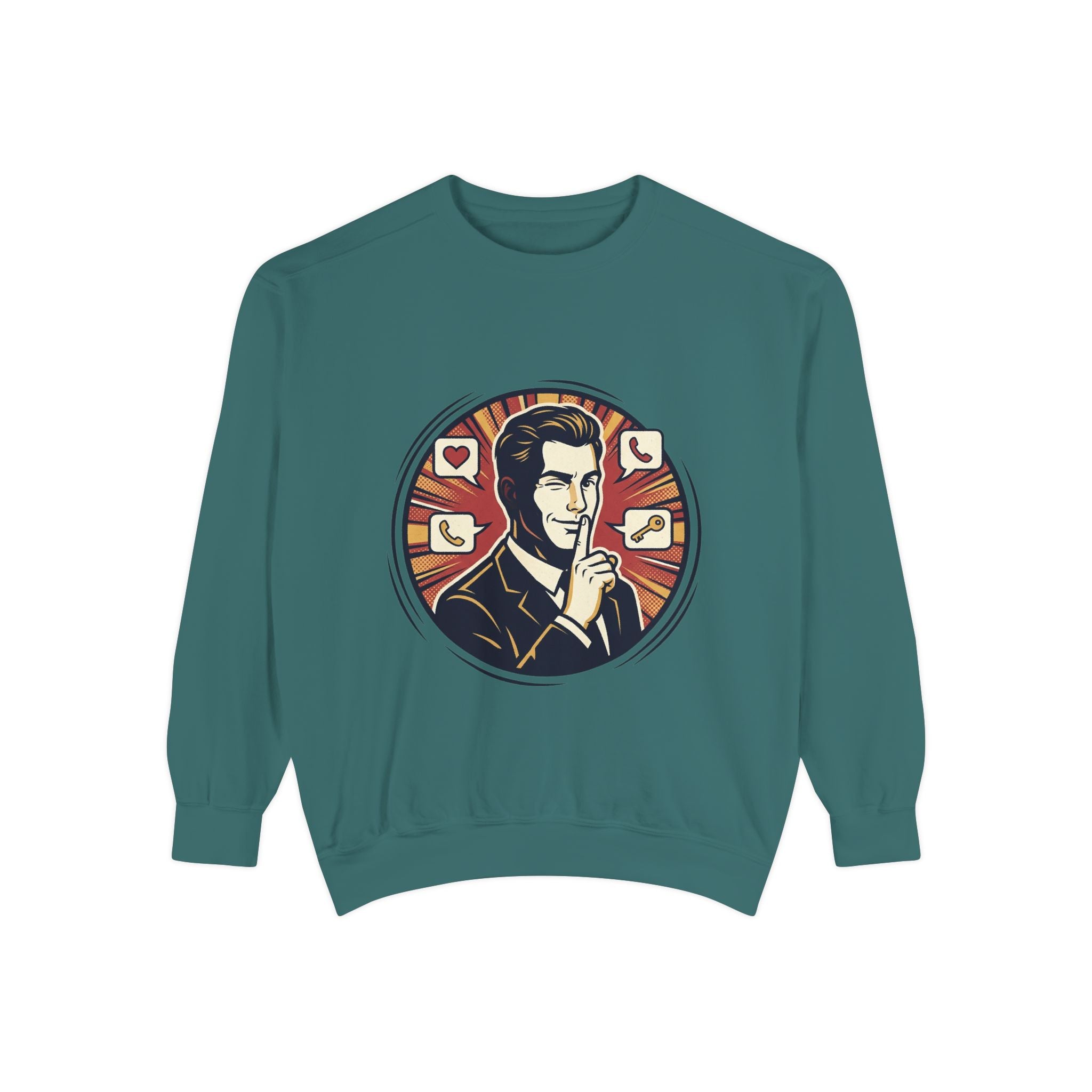 Retro Silence Graphic Sweatshirt