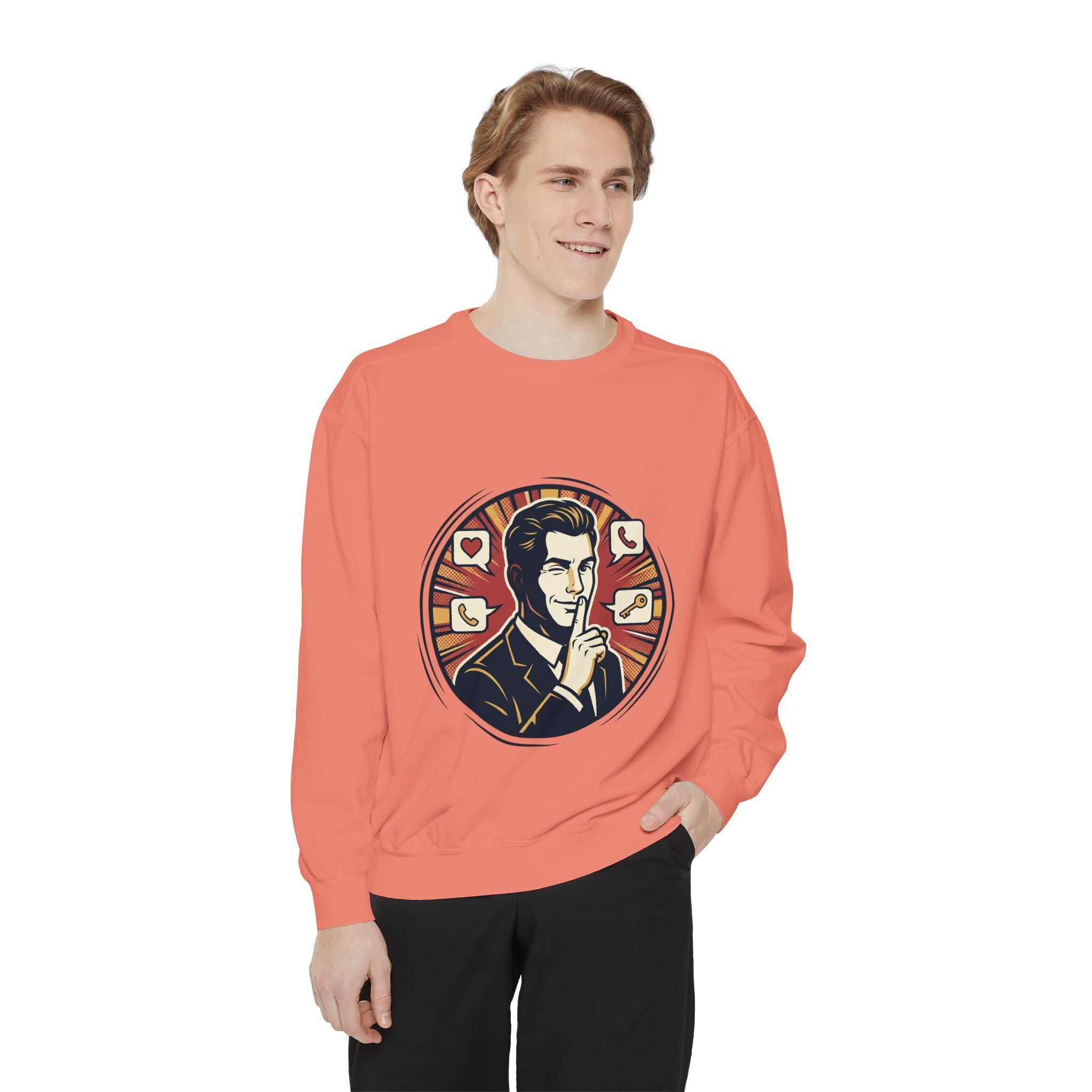 Retro Silence Graphic Sweatshirt